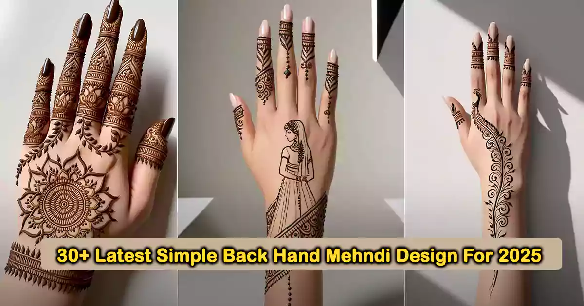 Simple back hand mehndi 2025